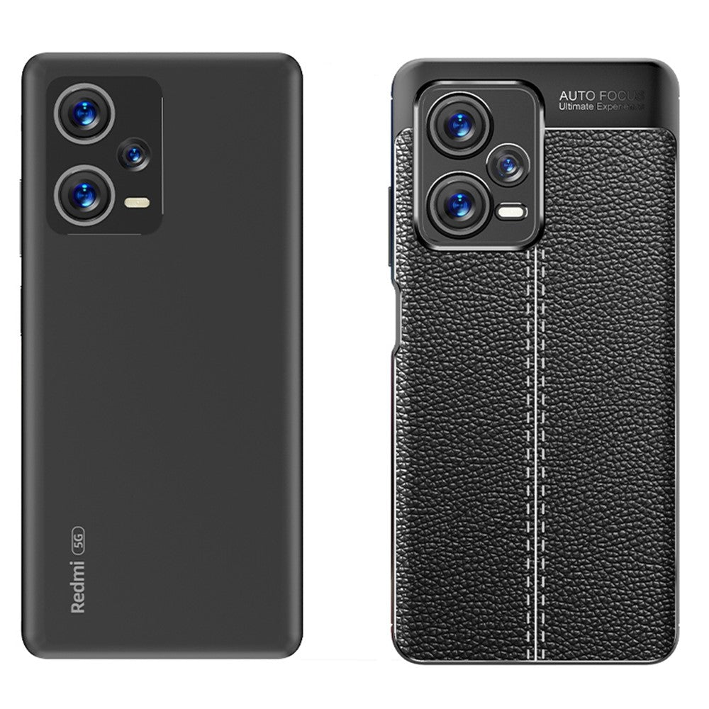 TPU Case for Xiaomi Redmi Note 12 Pro+ 5G, Non-slip Grip Litchi Texture Protective Phone Cover