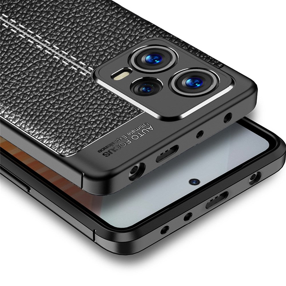 TPU Case for Xiaomi Redmi Note 12 Pro+ 5G, Non-slip Grip Litchi Texture Protective Phone Cover