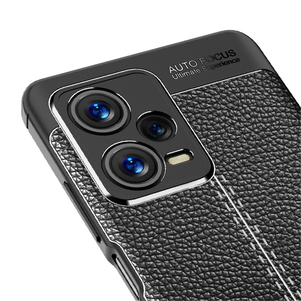 TPU Case for Xiaomi Redmi Note 12 Pro+ 5G, Non-slip Grip Litchi Texture Protective Phone Cover
