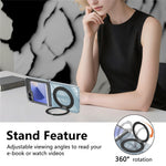 For Samsung Galaxy Z Flip6 5G Kickstand Crystal Magnetic Case TPU PC Phone Cover Magnetic Hinge Protection