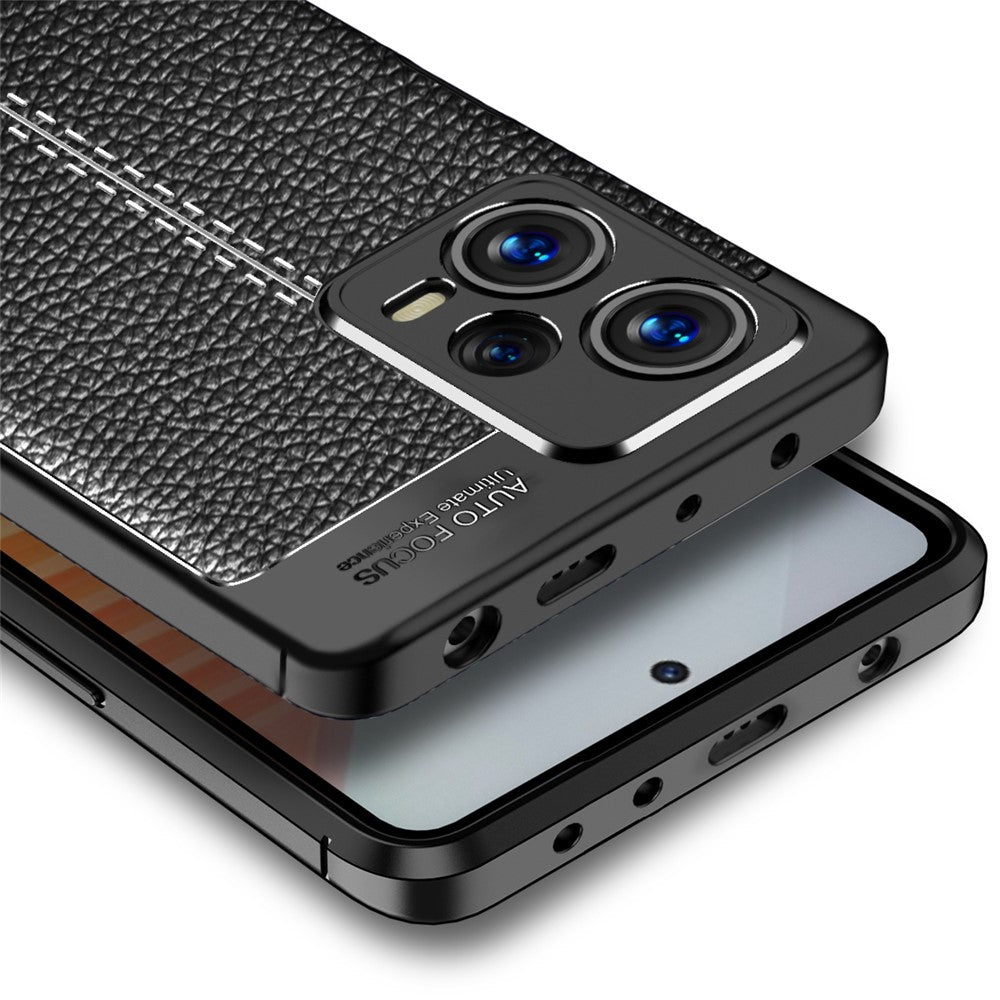 TPU-skal för Xiaomi Redmi Note 12 Pro 5G, stötsäkert skyddande mobilfodral med litchitextur