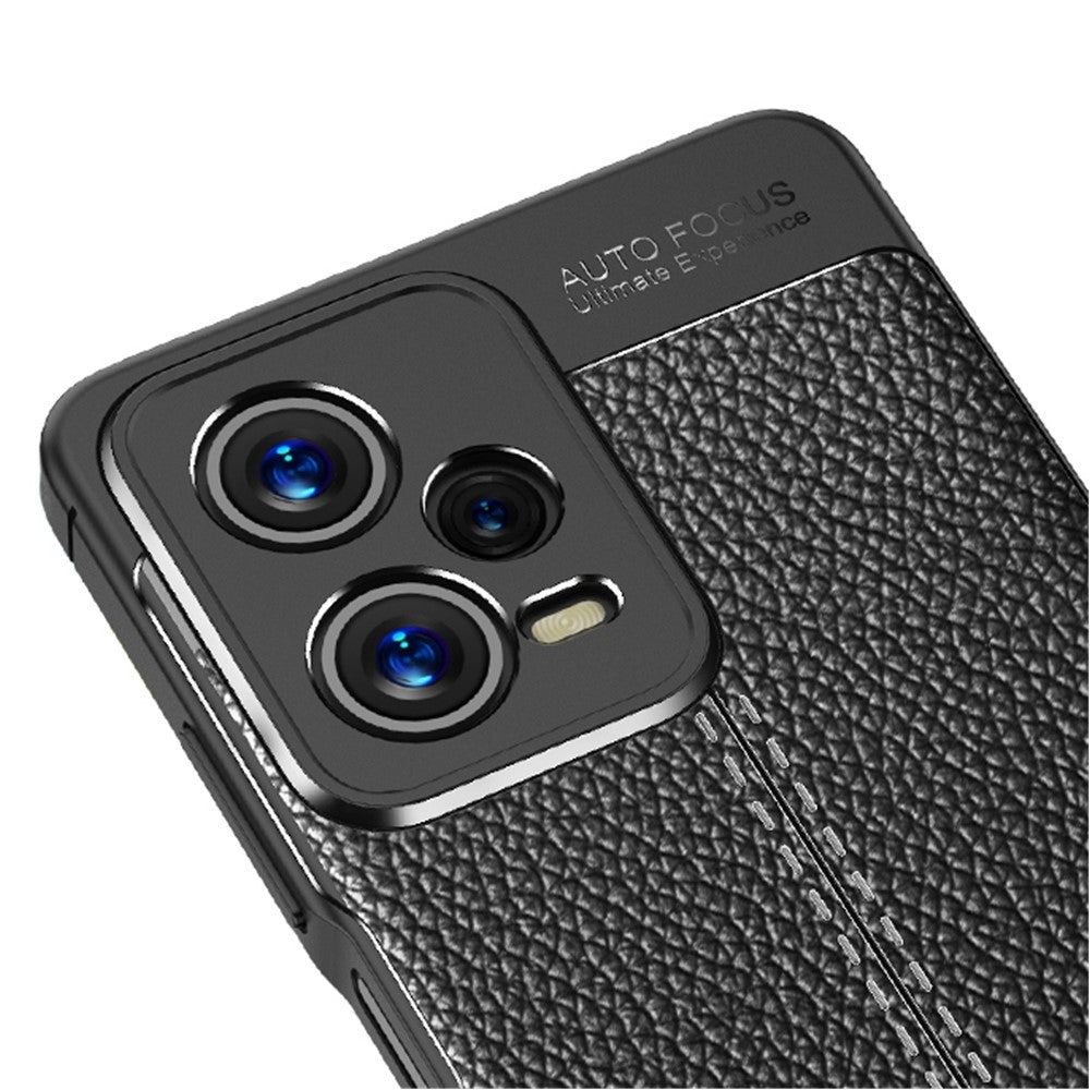 TPU-skal för Xiaomi Redmi Note 12 Pro 5G, stötsäkert skyddande mobilfodral med litchitextur