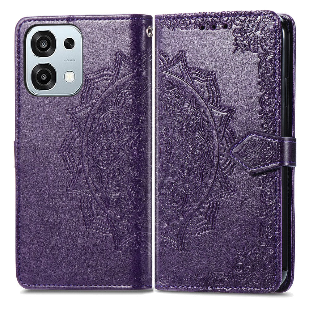 Til Oppo A6 Pro 5G / F31 5G Cover Pung Mandala Blomst Læder Telefoncover Stand View