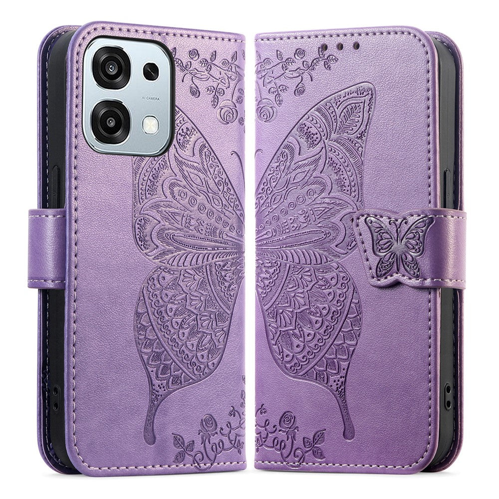 For Oppo A6 Pro 5G  /  F31 5G Case with Strap Butterfly Pattern PU Leather Wallet Phone Cover