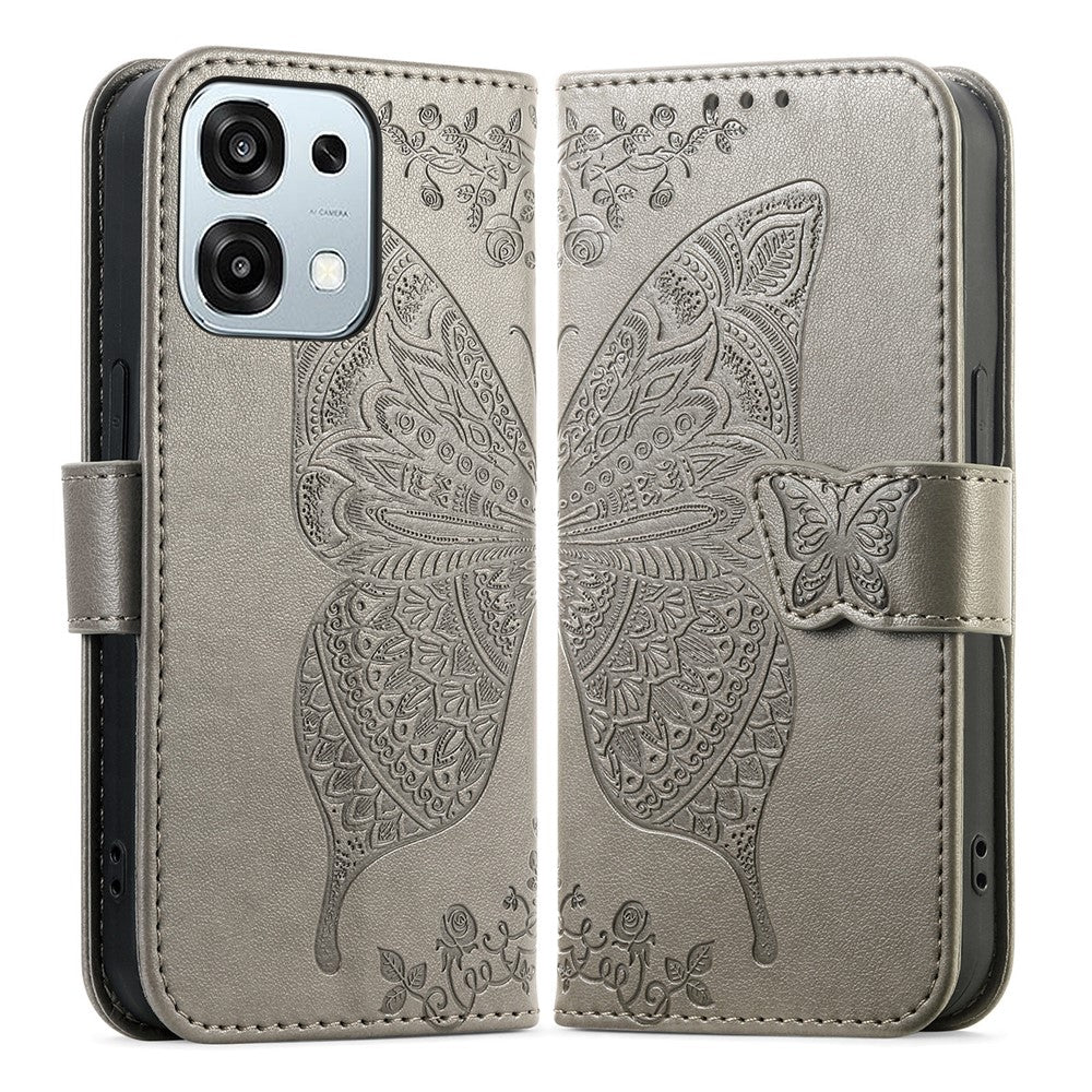 For Oppo A6 Pro 5G  /  F31 5G Case with Strap Butterfly Pattern PU Leather Wallet Phone Cover