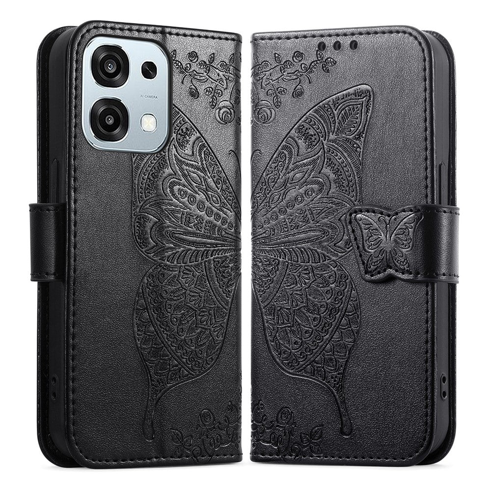 For Oppo A6 Pro 5G  /  F31 5G Case with Strap Butterfly Pattern PU Leather Wallet Phone Cover