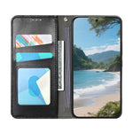 For Oppo A6 Pro 5G  /  F31 5G Case Wallet Tri-Color Stitching Leather Phone Cover with Elastic Wristband