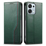 For Oppo A6 Pro 5G  /  F31 5G Case Wallet Tri-Color Stitching Leather Phone Cover with Elastic Wristband