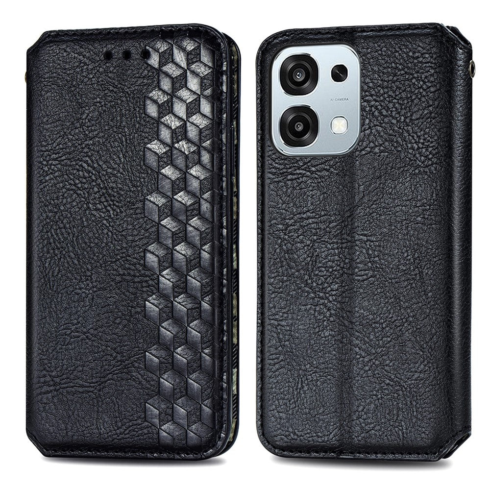 For Oppo A6 Pro 5G  /  F31 5G Case Rhombus Imprint PU Leather Wallet Phone Cover
