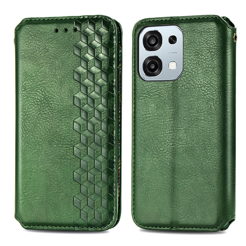 For Oppo A6 Pro 5G  /  F31 5G Case Rhombus Imprint PU Leather Wallet Phone Cover