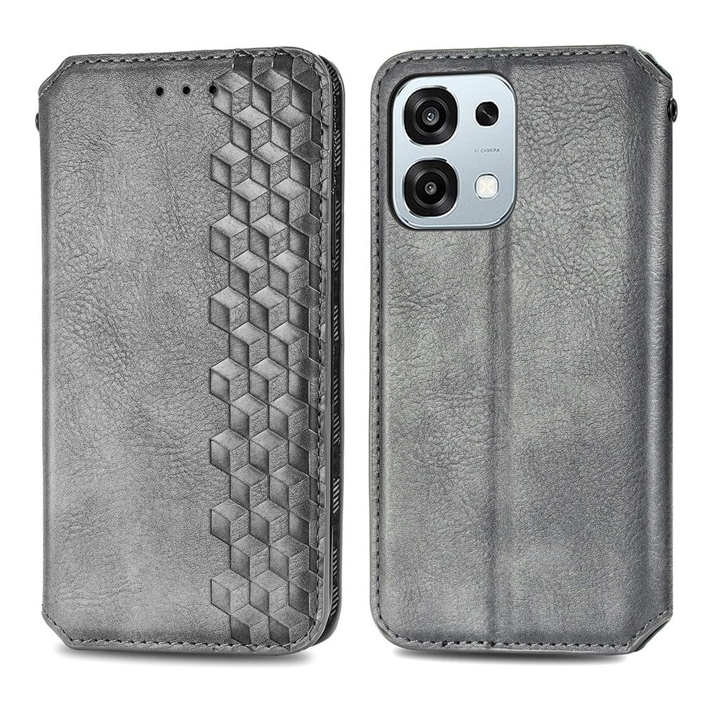 For Oppo A6 Pro 5G  /  F31 5G Case Rhombus Imprint PU Leather Wallet Phone Cover