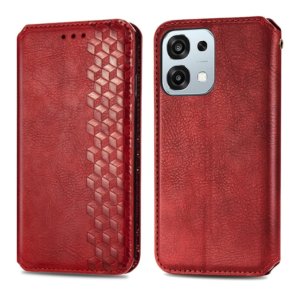 For Oppo A6 Pro 5G  /  F31 5G Case Rhombus Imprint PU Leather Wallet Phone Cover