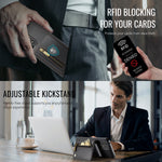 JEEHOOD För Samsung Galaxy A52 5G / Galaxy A52s 5G / Galaxy A52 4G Skal J12 Magnetiskt Avtagbart Dragkedja Plånbok Stativ Läder Bakstycke Magnetiskt Skal