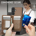 JEEHOOD til Samsung Galaxy A55 5G Cover J12 Magnetisk Aftagelig Lynlås Pung Stativ Læder Bagcover Magnetisk Cover