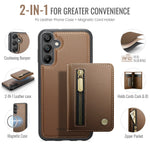 JEEHOOD til Samsung Galaxy A55 5G Cover J12 Magnetisk Aftagelig Lynlås Pung Stativ Læder Bagcover Magnetisk Cover