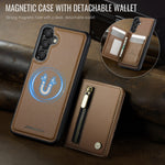 JEEHOOD til Samsung Galaxy A55 5G Cover J12 Magnetisk Aftagelig Lynlås Pung Stativ Læder Bagcover Magnetisk Cover