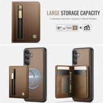 JEEHOOD til Samsung Galaxy A55 5G Cover J12 Magnetisk Aftagelig Lynlås Pung Stativ Læder Bagcover Magnetisk Cover