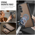 JEEHOOD til Samsung Galaxy A55 5G Cover J12 Magnetisk Aftagelig Lynlås Pung Stativ Læder Bagcover Magnetisk Cover