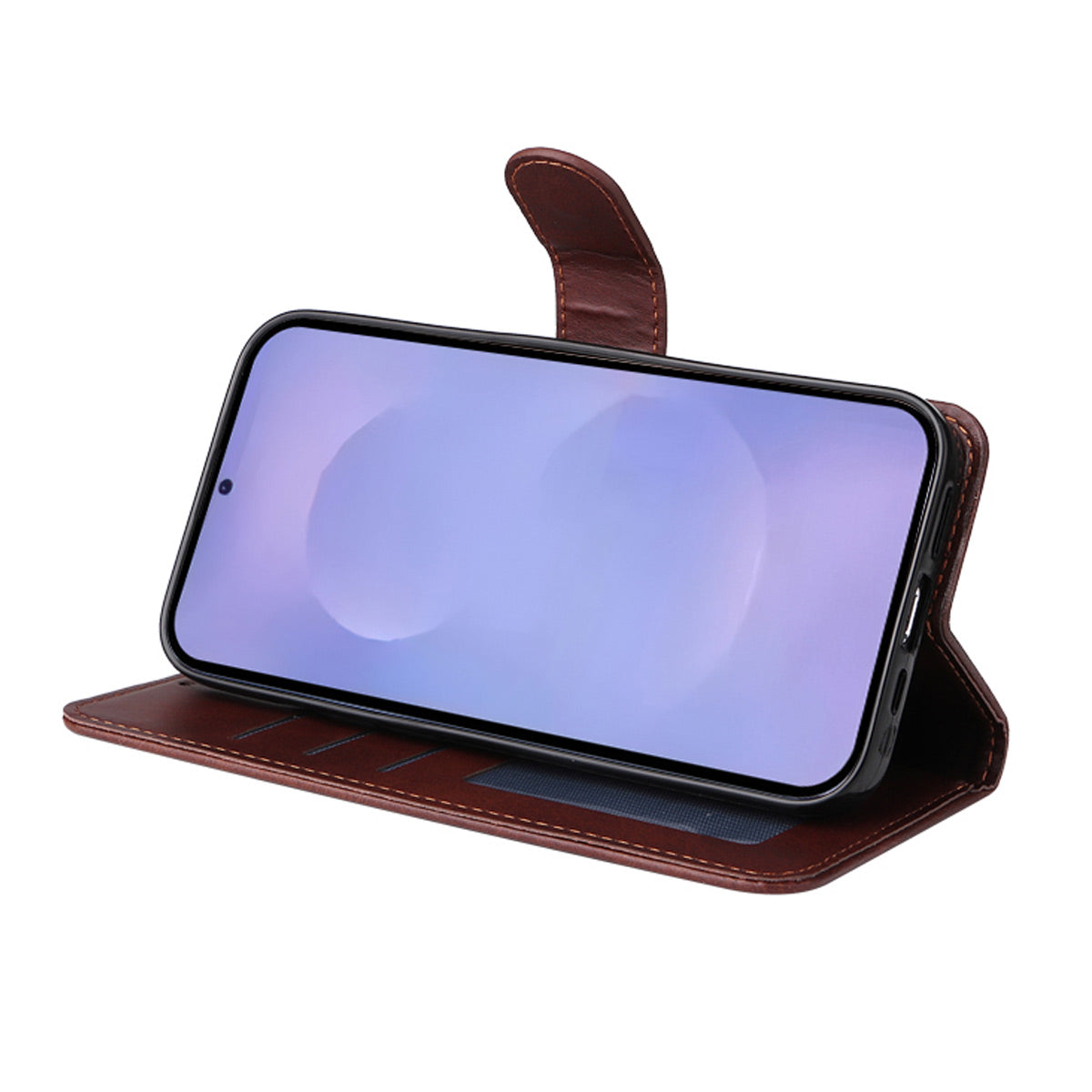 ENKAY For Samsung Galaxy S26  HAT PRINCE Wallet Case Leather Phone Stand Cover with 0.18mm Screen Protector, Ultrasonic Fingerprint Unlock