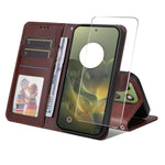 ENKAY HAT PRINCE For Motorola Edge 70 5G PU Leather Wallet Case Phone Stand Cover with 9H Tempered Glass