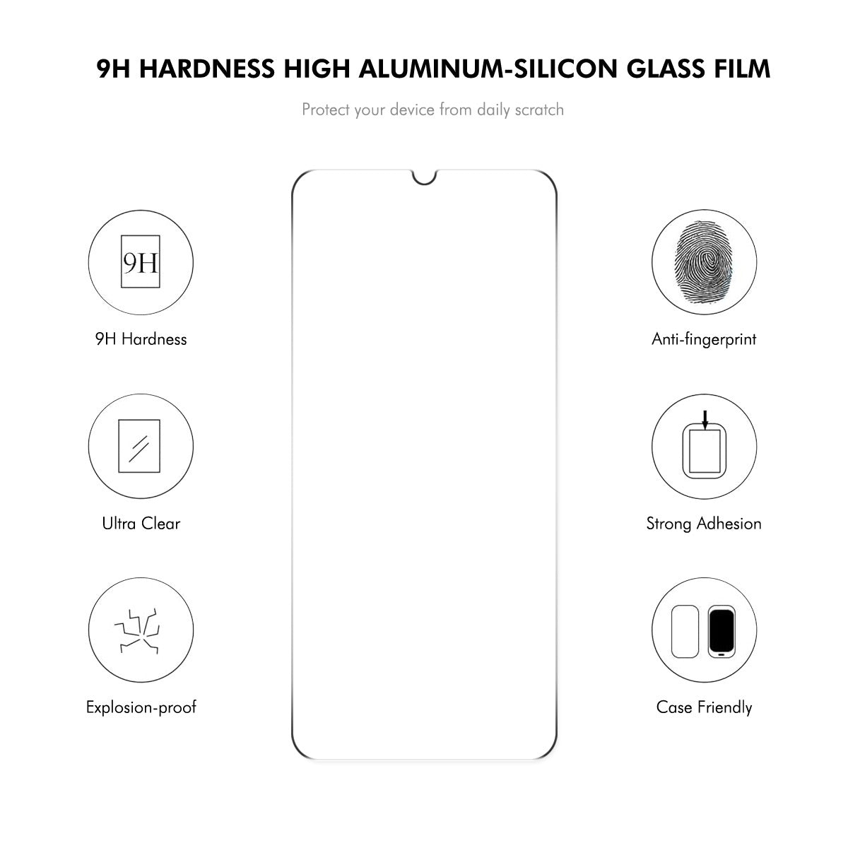 ENKAY HAT PRINCE til Honor Play10 4G PU læderpungcover telefonstandercover med 9H hærdet glas