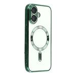 For iPhone 17 Magnetic Case CD Veins Glass Lens Guard TPU Phone Back Cover