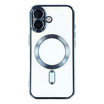 For iPhone 17 Magnetic Case CD Veins Glass Lens Guard TPU Phone Back Cover