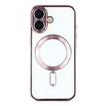For iPhone 17 Magnetic Case CD Veins Glass Lens Guard TPU Phone Back Cover