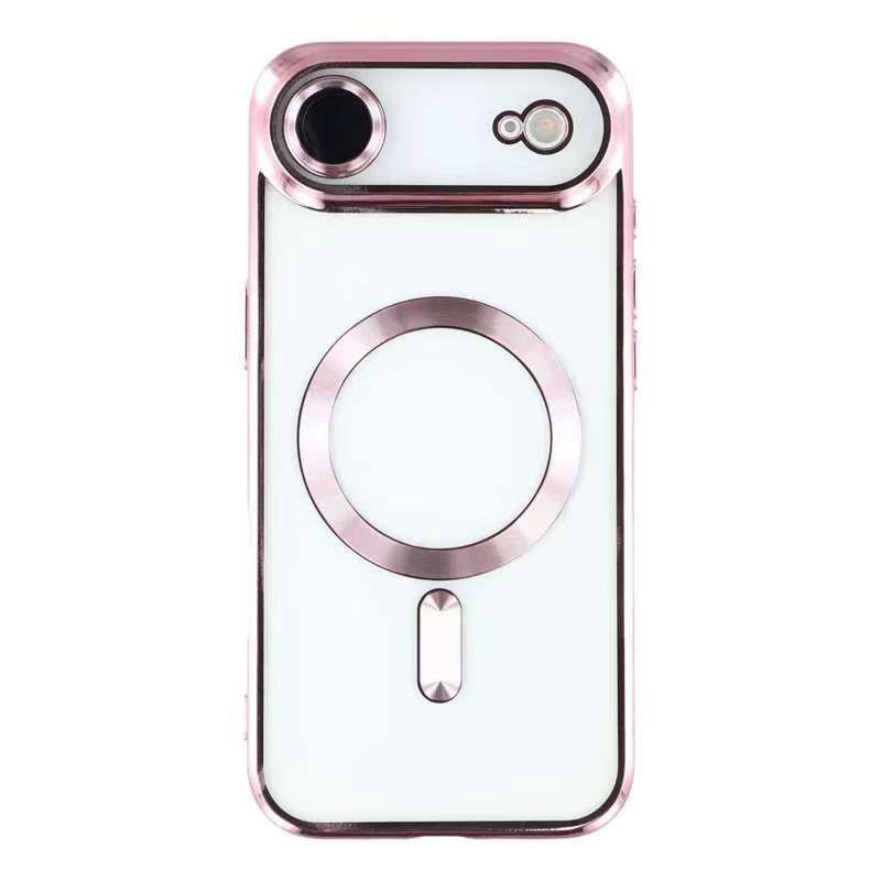 For iPhone Air Magnetic Case CD Veins Glass Lens Guard TPU Phone Back Cover