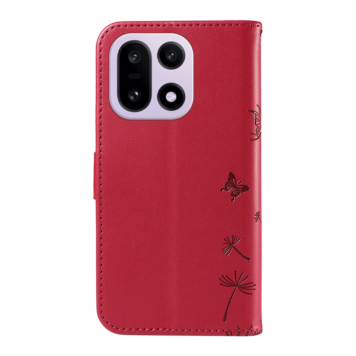 OnePlus 15 5G Läderplånboksfodral med rem Maskrostryck mobilstativfodral
