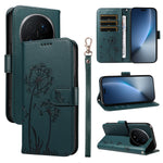 For Honor Magic8 Pro 5G Leather Wallet Case with Strap Dandelion Imprint Phone Stand Cover