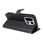 For OnePlus 15 5G Leather Wallet Case with Strap Solid Color Phone Stand Cover