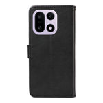 For OnePlus 15 5G Leather Wallet Case with Strap Solid Color Phone Stand Cover