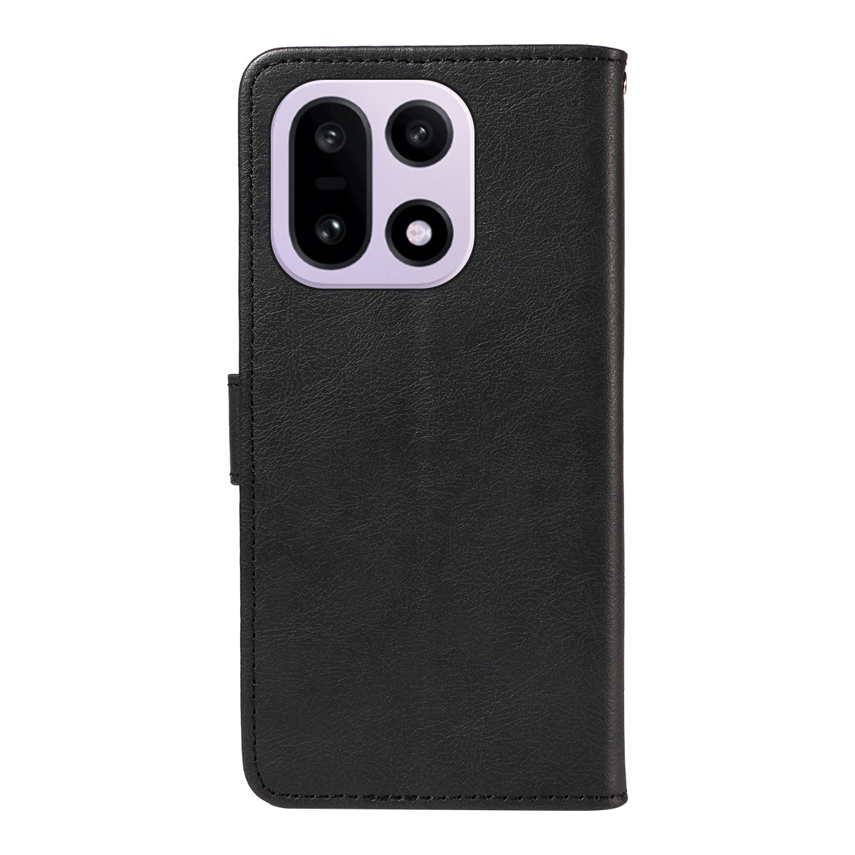For OnePlus 15 5G Leather Wallet Case with Strap Solid Color Phone Stand Cover