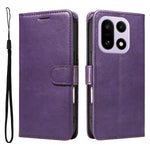 For OnePlus 15 5G Leather Wallet Case with Strap Solid Color Phone Stand Cover