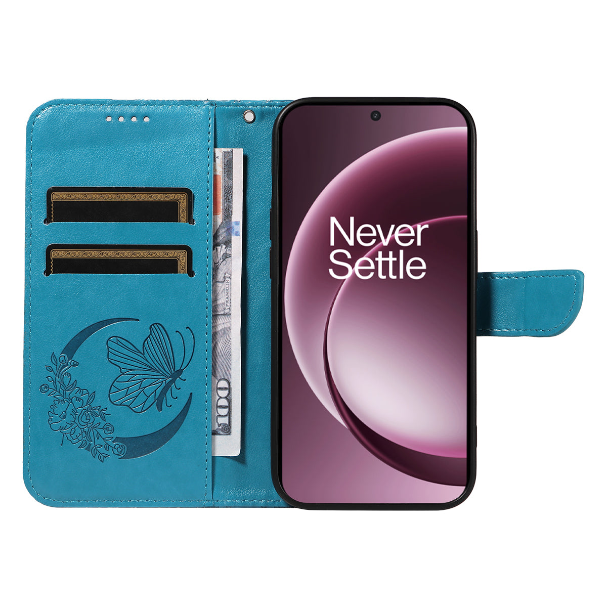 For OnePlus 15 5G Case Butterfly Pattern PU Leather Folio Flip Phone Cover
