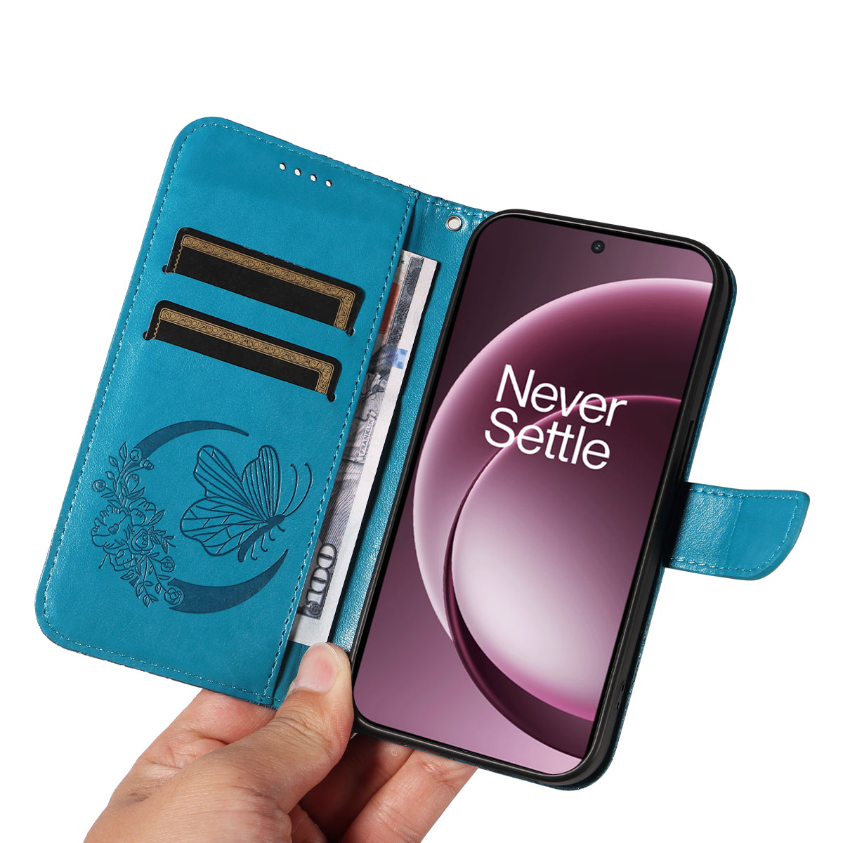 For OnePlus 15 5G Case Butterfly Pattern PU Leather Folio Flip Phone Cover