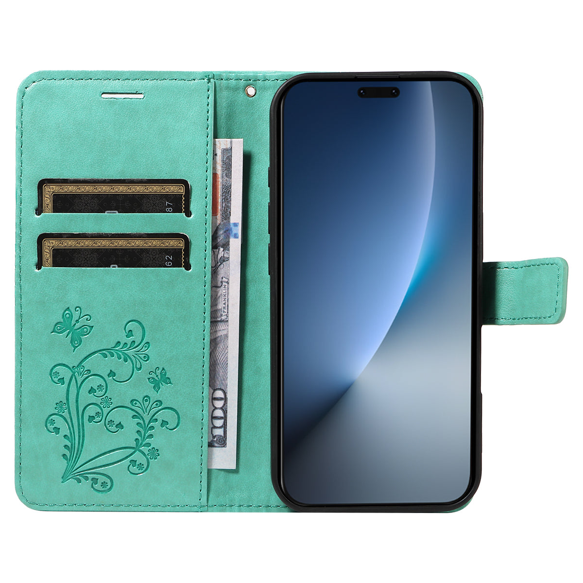 For Honor Magic8 Pro 5G Wallet Case Floral Butterfly Imprinted Leather Phone Cover Stand
