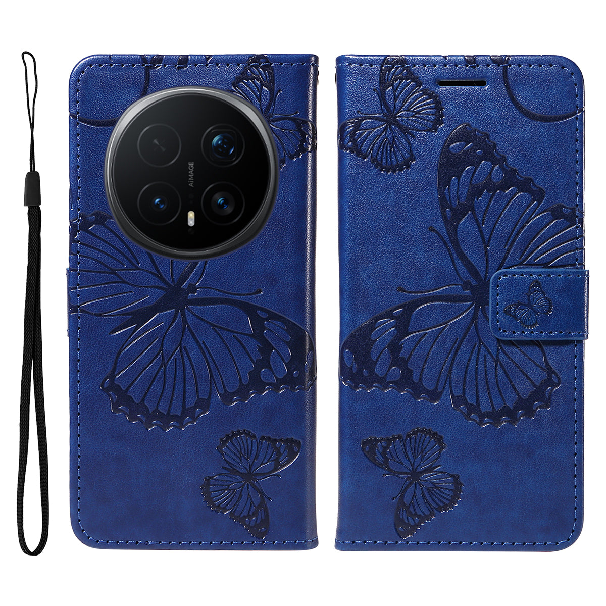 For Honor Magic8 Pro 5G Wallet Case Floral Butterfly Imprinted Leather Phone Cover Stand