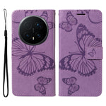 For Honor Magic8 Pro 5G Wallet Case Floral Butterfly Imprinted Leather Phone Cover Stand