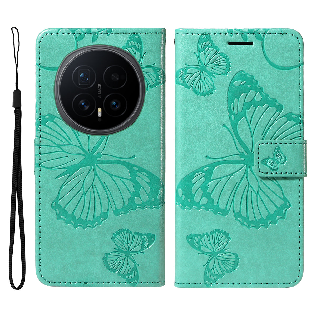 For Honor Magic8 5G Wallet Case Floral Butterfly Imprinted Leather Phone Cover Stand