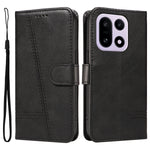 OnePlus 15 5G Plånboksfodral T-formade linjer Lädermobilfodral Stativ