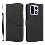 OnePlus 15 5G plånboksfodral lädermobilfodral med stativ med böjd linjedesign