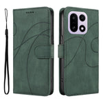 OnePlus 15 5G plånboksfodral lädermobilfodral med stativ med böjd linjedesign