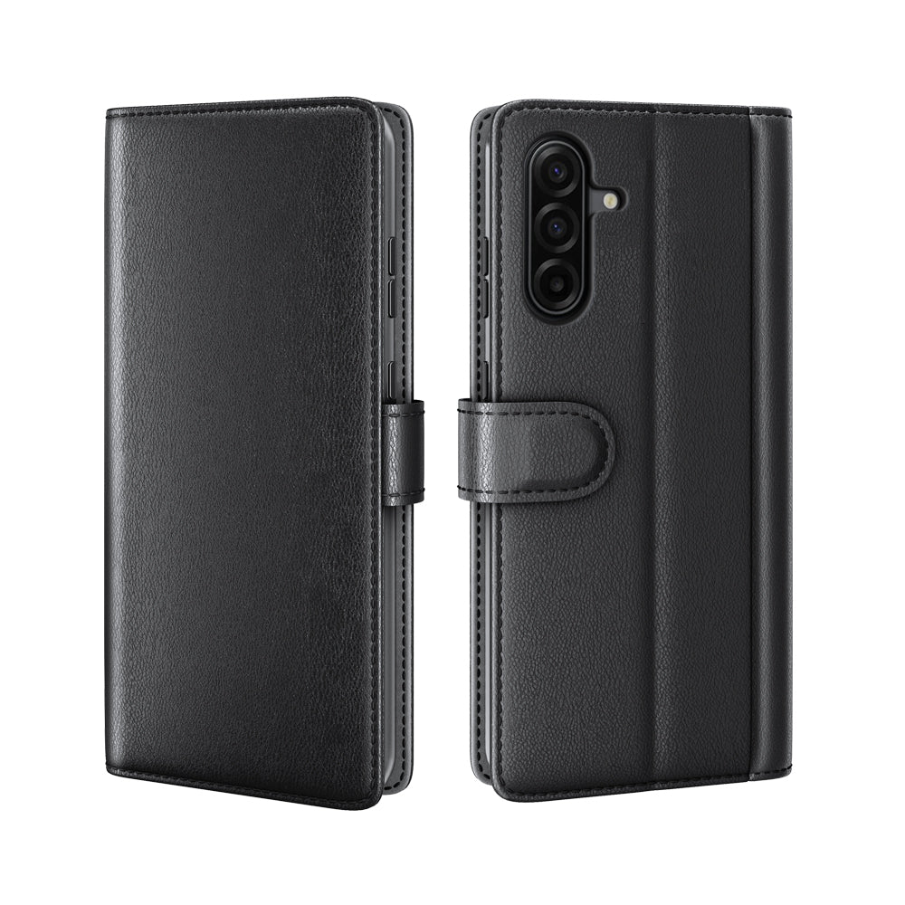 Samsung Galaxy A18 5G / A18 4G / A17 5G / 4G / F17 5G / M17 5G skal i äkta splitläder med plånboksfodral