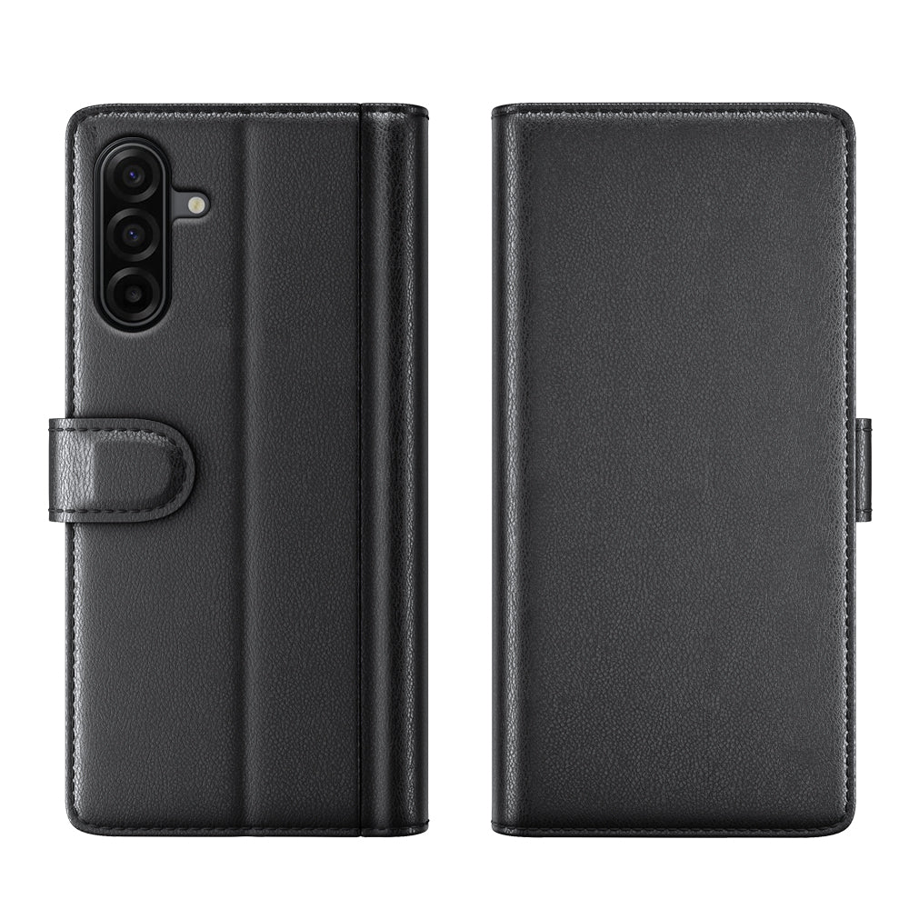 Samsung Galaxy A18 5G / A18 4G / A17 5G / 4G / F17 5G / M17 5G skal i äkta splitläder med plånboksfodral