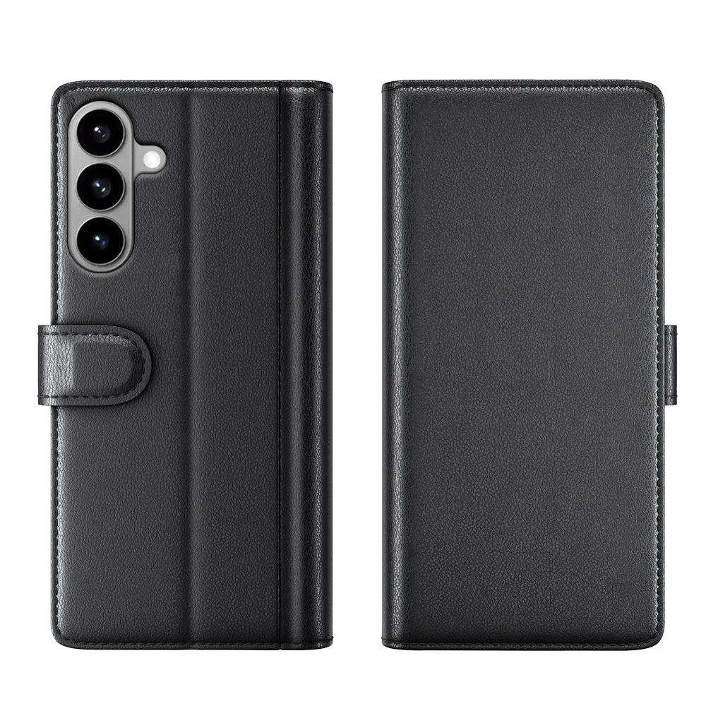For Samsung Galaxy S26 Case Genuine Split Leather Phone Cover with Wallet Stand
