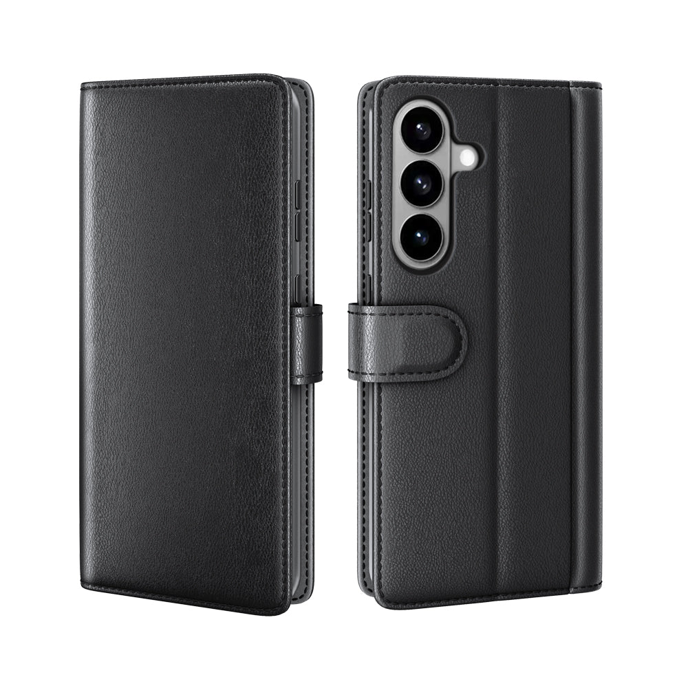 Skal i äkta splitterläder med plånboksfodral till Samsung Galaxy S26
