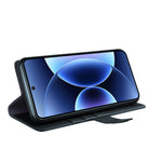 For Xiaomi 17 Pro Case Genuine Split Leather Phone Cover with Wallet Stand