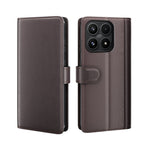 For Xiaomi 17 Case Genuine Split Leather Phone Cover with Wallet Stand